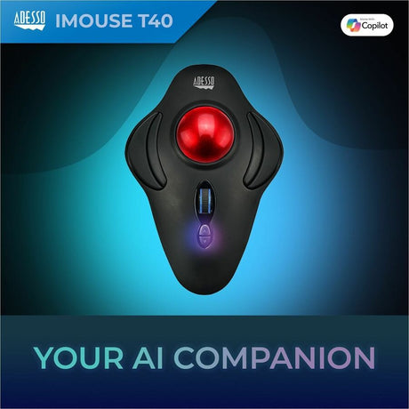 Adesso iMouse T40 Mouse - Radio Frequency - USB - Optical - 7 Button(s) - Black