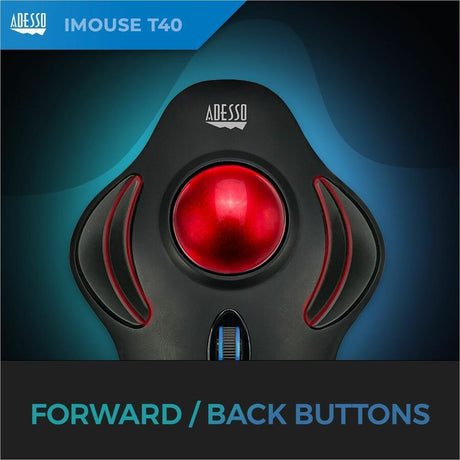 Adesso iMouse T40 Mouse - Radio Frequency - USB - Optical - 7 Button(s) - Black