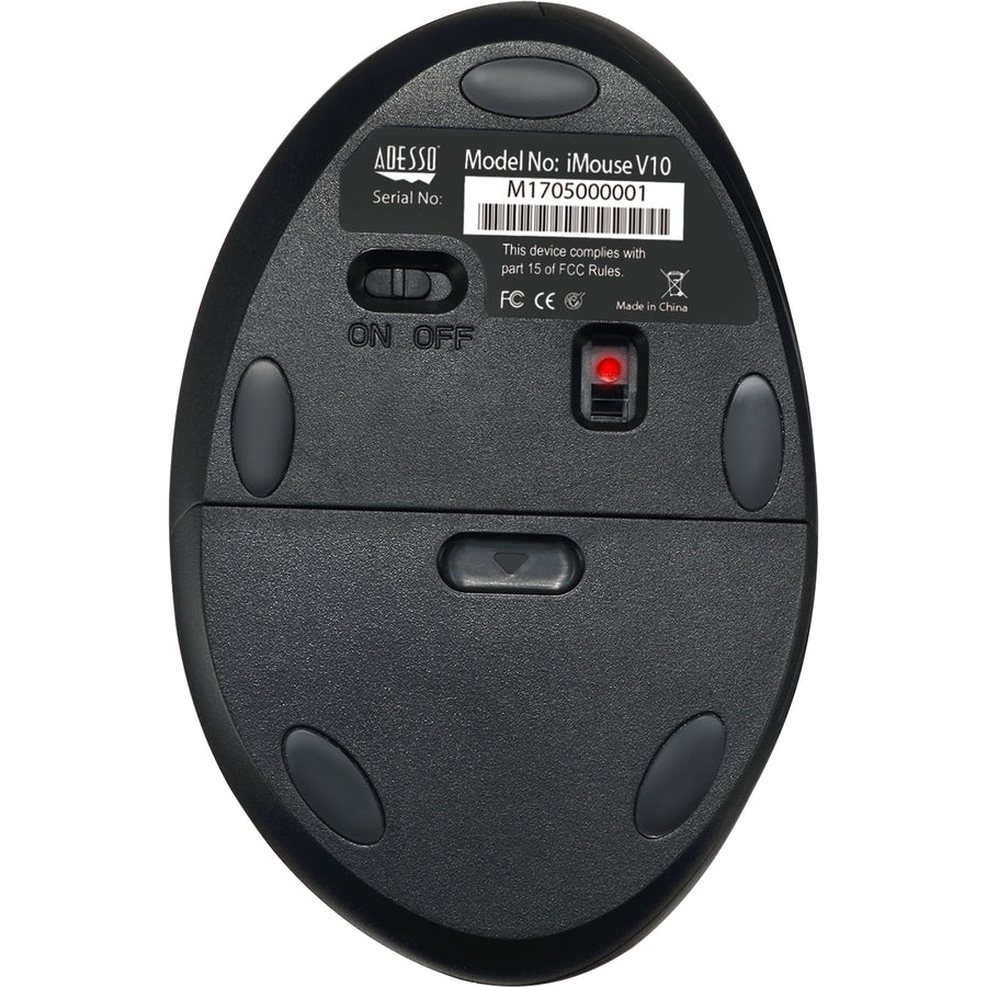 Adesso iMouse V10 Mouse - Radio Frequency - USB - Optical - 6 Button(s) - Black