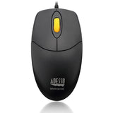 Adesso iMouse W3 Mouse - USB - Optical - 4 Button(s) - Black, Yellow