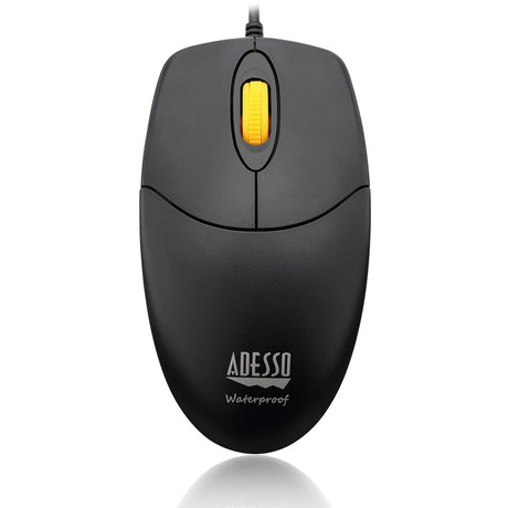 Adesso iMouse W3 Mouse - USB - Optical - 4 Button(s) - Black, Yellow