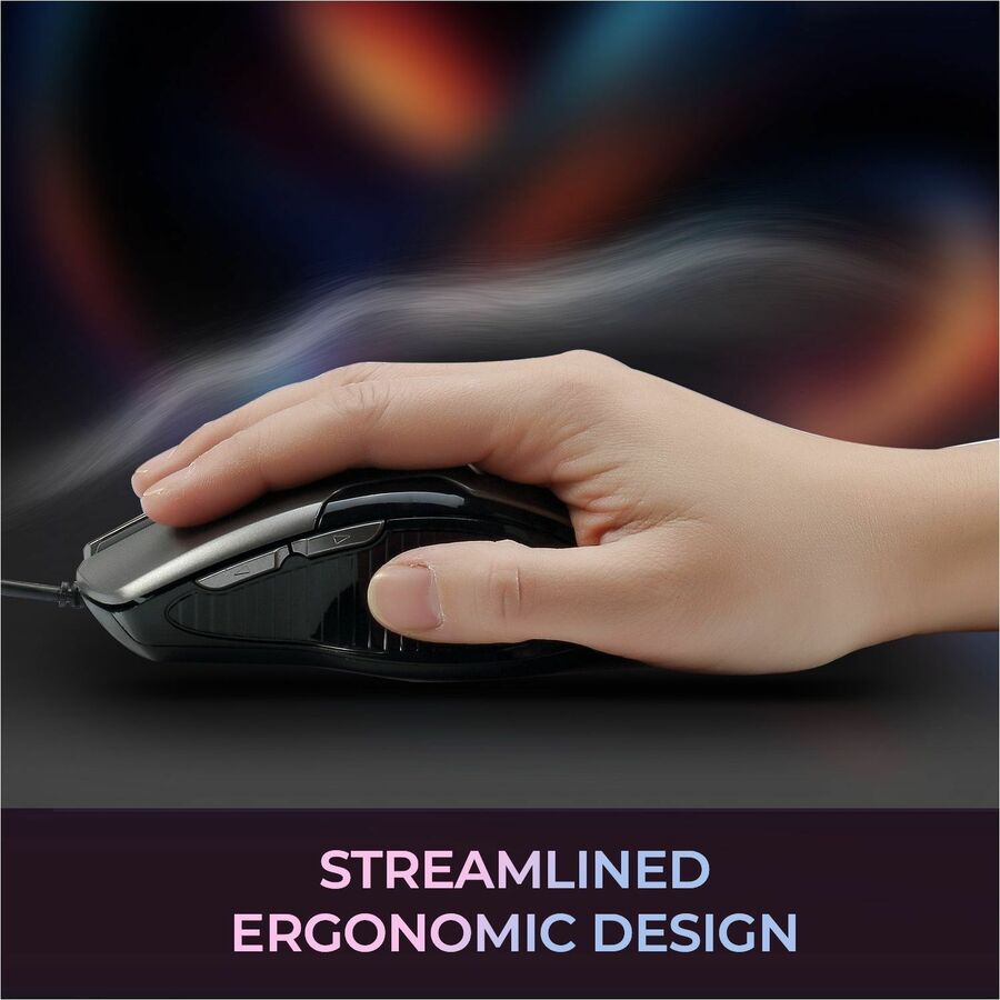 Adesso iMouse X1 Gaming Mouse - USB - Optical - 6 Button(s) - Black, Grey