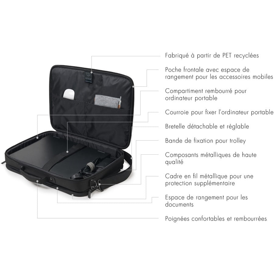 Dicota Eco Carrying Case for 35.6 cm (14") to 39.6 cm (15.6") Notebook - Black