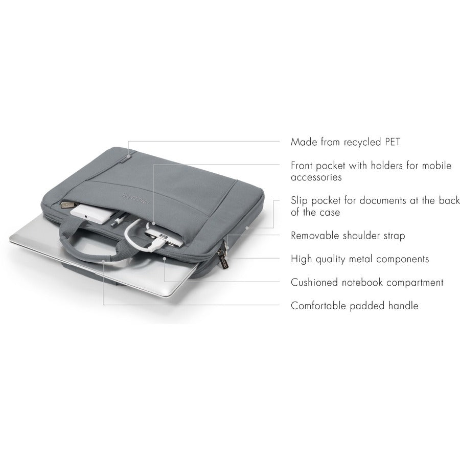Dicota Eco Carrying Case for 27.9 cm (11") to 31.8 cm (12.5") Notebook - Grey
