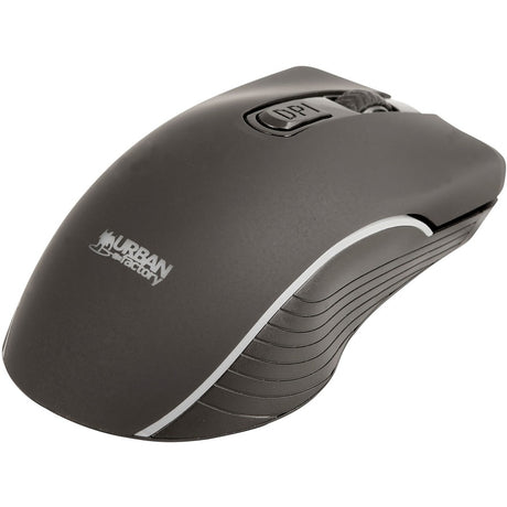 Urban Factory ONLEE Mouse - Bluetooth/Radio Frequency - USB - Optical - 6 Button(s) - Black