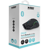 Urban Factory ONLEE Mouse - Bluetooth/Radio Frequency - USB - Optical - 6 Button(s) - Black