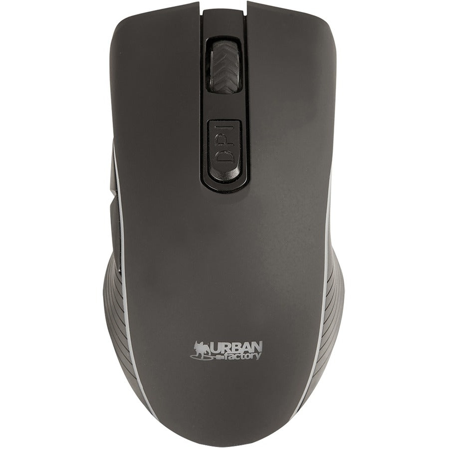 Urban Factory ONLEE Mouse - Bluetooth/Radio Frequency - USB - Optical - 6 Button(s) - Black