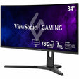ViewSonic OMNI VX3418-2KPC 34" Class UWQHD Curved Screen LED Monitor - 21:9 - Black