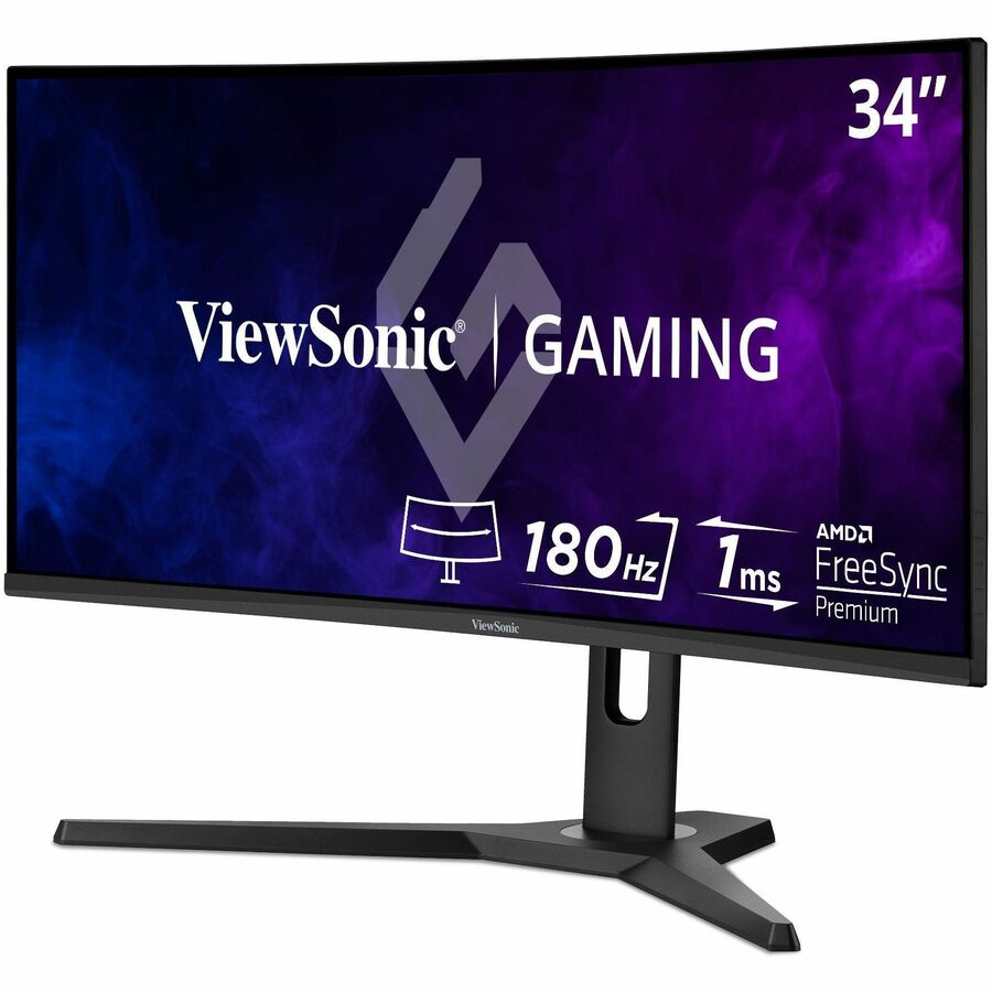 ViewSonic OMNI VX3418-2KPC 34" Class UWQHD Curved Screen LED Monitor - 21:9 - Black