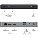 Alogic DX2 USB Type C Docking Station for Notebook - 65 W - Black, Space Gray - TAA Compliant