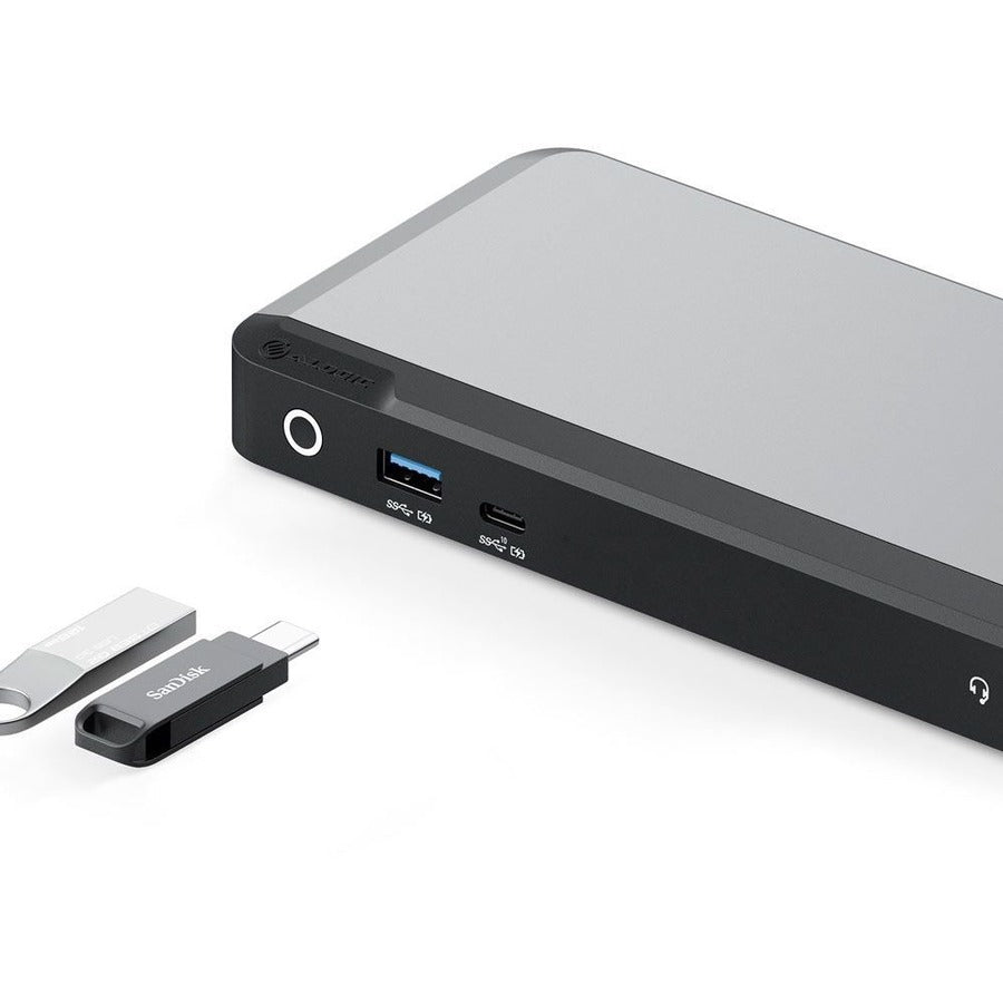 Alogic DX2 USB Type C Docking Station for Notebook - 65 W - Black, Space Gray - TAA Compliant