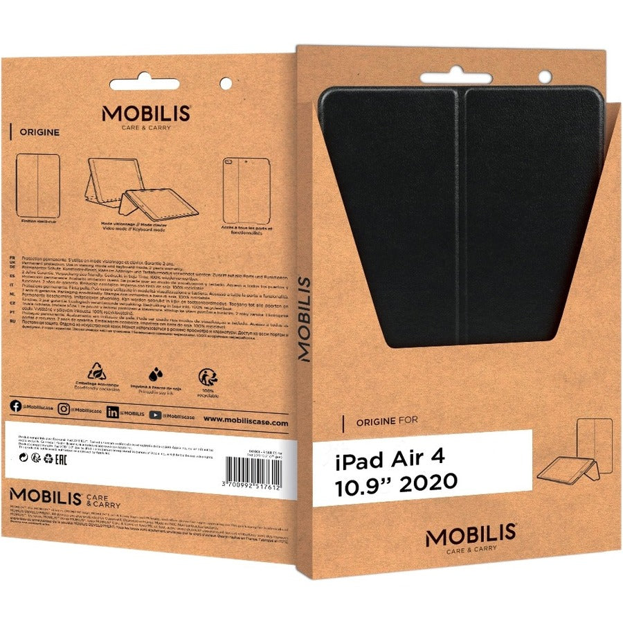 MOBILIS Origine Carrying Case (Folio) for 27.7 cm (10.9") Apple iPad Air (4th Generation) Tablet - Black