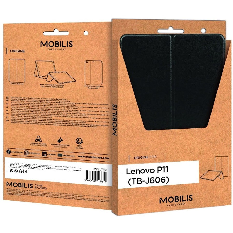 MOBILIS Origine Carrying Case (Folio) Lenovo Tab P11 Tablet - Black