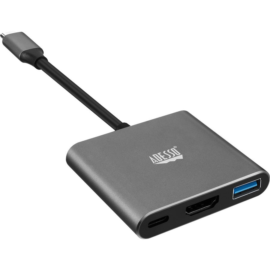 Adesso AUH-4010 USB Type C Docking Station for Notebook, Monitor, Projector, TV - Charging Capability - TAA Compliant