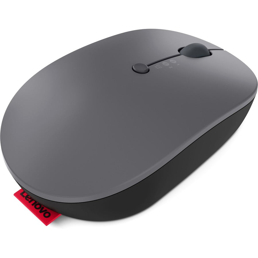 Lenovo GO Mouse - Bluetooth/Radio Frequency - USB Type C - Blue Optical - 5 Button(s) - 6 Programmable Button(s) - Black
