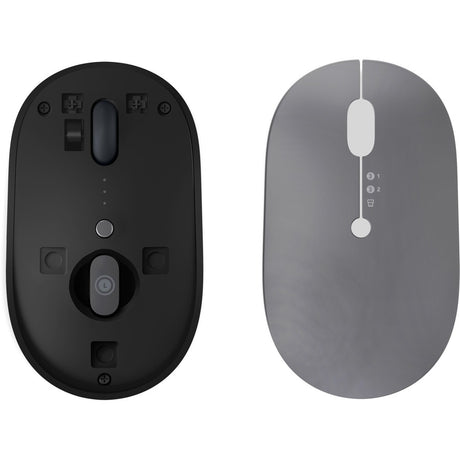 Lenovo GO Mouse - Bluetooth/Radio Frequency - USB Type C - Blue Optical - 5 Button(s) - 6 Programmable Button(s) - Black