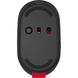 Lenovo GO Mouse - Bluetooth/Radio Frequency - USB Type C - Blue Optical - 5 Button(s) - 6 Programmable Button(s) - Black