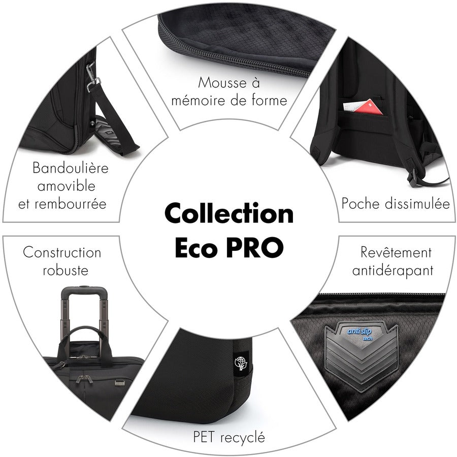 Dicota Eco Top Traveller PRO Carrying Case for 30.5 cm (12") to 35.8 cm (14.1") Notebook - Black