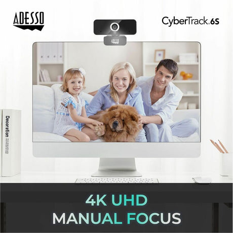 Adesso CyberTrack 6S Webcam - 8 Megapixel - 30 fps - USB 2.0 - TAA Compliant