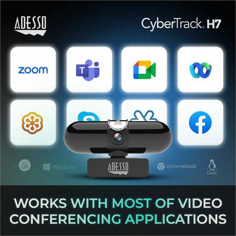 Adesso CyberTrack CyberTrack H7 Webcam - 4 Megapixel - 30 fps - USB 2.0 - TAA Compliant