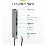 StarTech.com USB-C Multiport Adapter Hub, USB-C to 4K 60Hz HDMI, Gigabit Ethernet and 100W Charging for Macbook Pro / Air and Windows