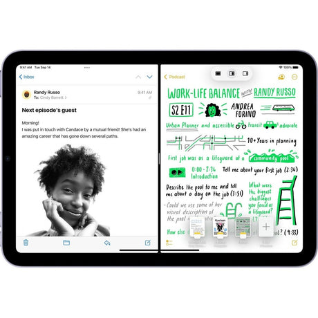 Apple iPad mini (6th Generation) Tablet - 21.1 cm (8.3") - Apple A15 Bionic Hexa-core - 4 GB - 256 GB Storage - iPadOS 15 - 5G - Purple