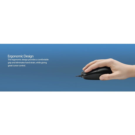 Adesso HC-3003PS Mouse - PS/2 - Optical - 3 Button(s) - Black