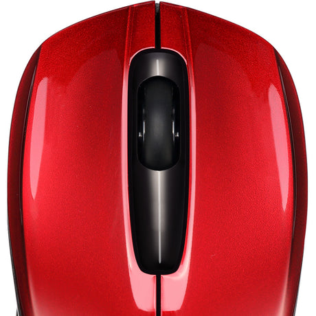 Adesso iMouse S50R Mouse - Radio Frequency - USB - Optical - 3 Button(s) - Red