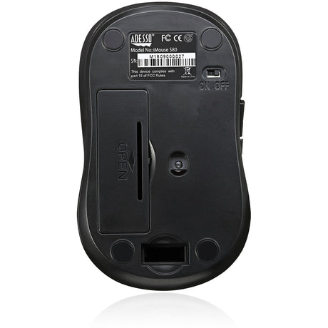 Adesso iMouse S80 Mouse - Radio Frequency - USB - Optical - 6 Button(s) - Black