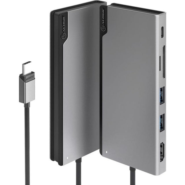 Alogic Ultra Dock UNI Gen 2 USB Type C Docking Station for Notebook, Tablet, Smartphone - Memory Card Reader - SD - 100 W - Space Gray