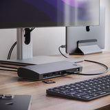 Alogic BLAZE USB Type C, Thunderbolt 3, Thunderbolt 4 Docking Station for Monitor, Hard Drive, Desktop PC, Notebook - Memory Card Reader - SD - Space Gray - TAA Compliant