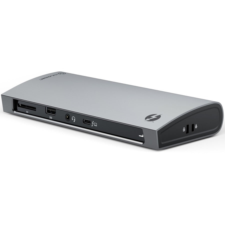 Alogic BLAZE USB Type C, Thunderbolt 3, Thunderbolt 4 Docking Station for Monitor, Hard Drive, Desktop PC, Notebook - Memory Card Reader - SD - Space Gray - TAA Compliant