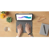 Logitech Combo Touch Keyboard/Cover Case for 32.8 cm (12.9") Apple, Logitech iPad Pro (5th Generation) Tablet - Oxford Gray