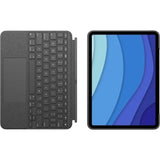 Logitech Combo Touch Keyboard/Cover Case for 32.8 cm (12.9") Apple, Logitech iPad Pro (5th Generation) Tablet - Oxford Gray
