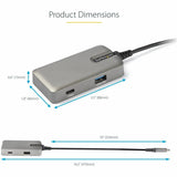 StarTech.com USB C Multiport Adapter, 4K 60Hz HDMI 2.0, 100W PD Pass-through, USB Hub, USB Type-C Mini Docking Station, 10" (25cm) Cable