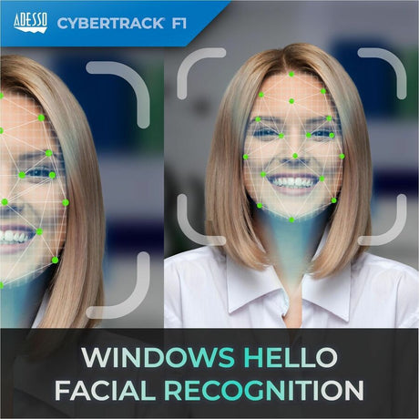 Adesso CyberTrack F1 Webcam - 2.1 Megapixel - 30 fps - USB 2.0 - 1 Each