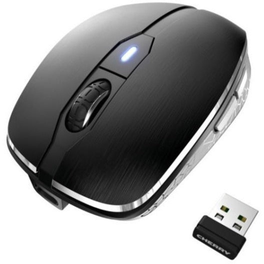 CHERRY MW 8C Advance Mouse - Bluetooth/Radio Frequency - USB - Laser - 6 Button(s) - Black - 1