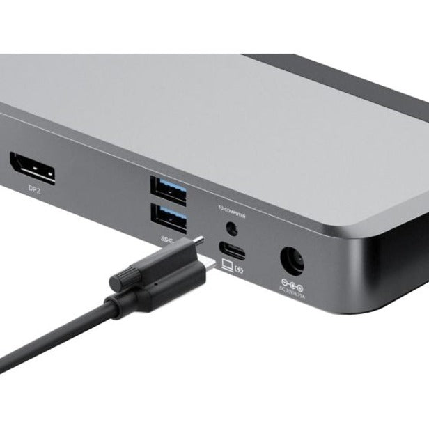 Alogic USB Type A, USB Type C Docking Station for Notebook - 100 W - Space Gray - Desktop - TAA Compliant