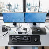 Alogic USB Type A, USB Type C Docking Station for Notebook - 100 W - Space Gray - Desktop - TAA Compliant