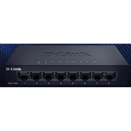 D-Link DGS-108GL 8 Ports Ethernet Switch - Gigabit Ethernet - 10/100/1000Base-T