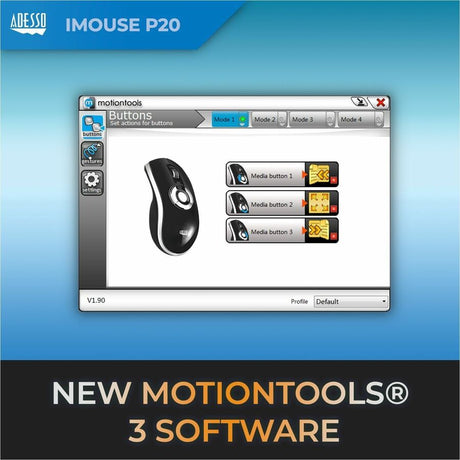 Adesso iMouse P20 Mouse/Presentation Pointer - Radio Frequency - USB