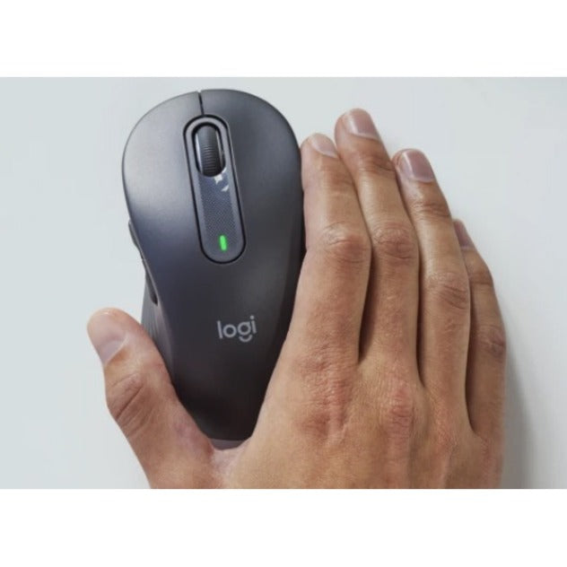 Logitech Signature M650 Mouse - Bluetooth/Radio Frequency - USB - Graphite