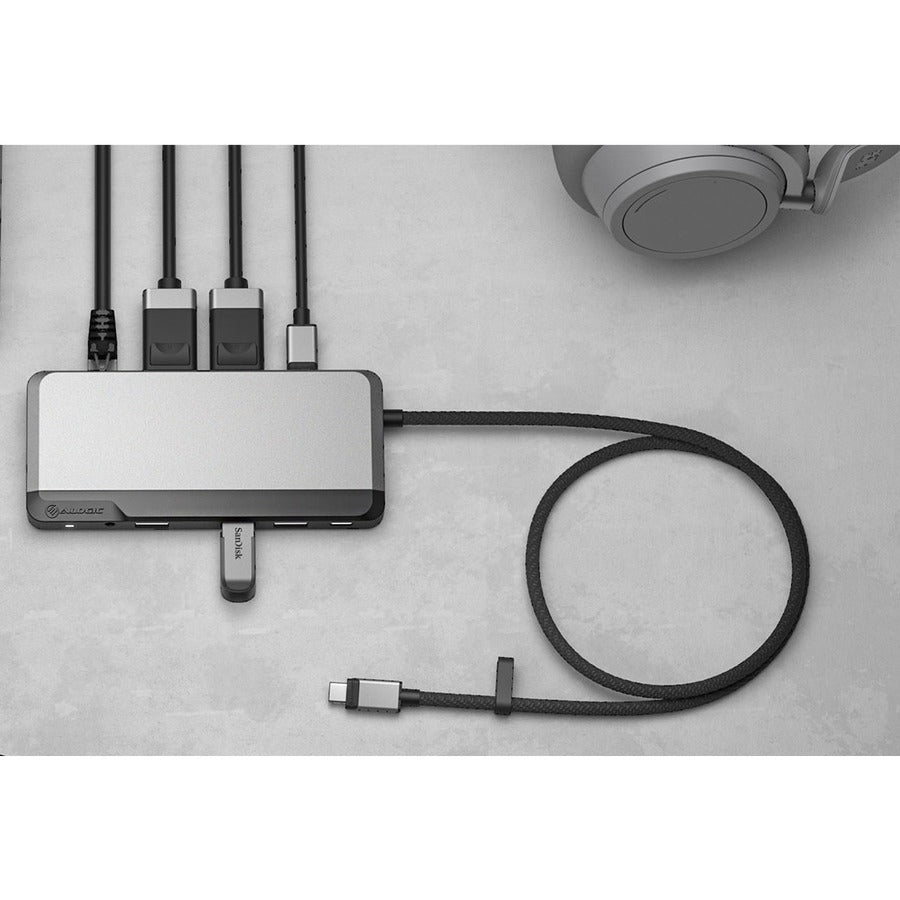 Alogic USB Type C Docking Station for Smartphone, Flash Drive - Memory Card Reader - SD - 85 W - Space Gray - Portable