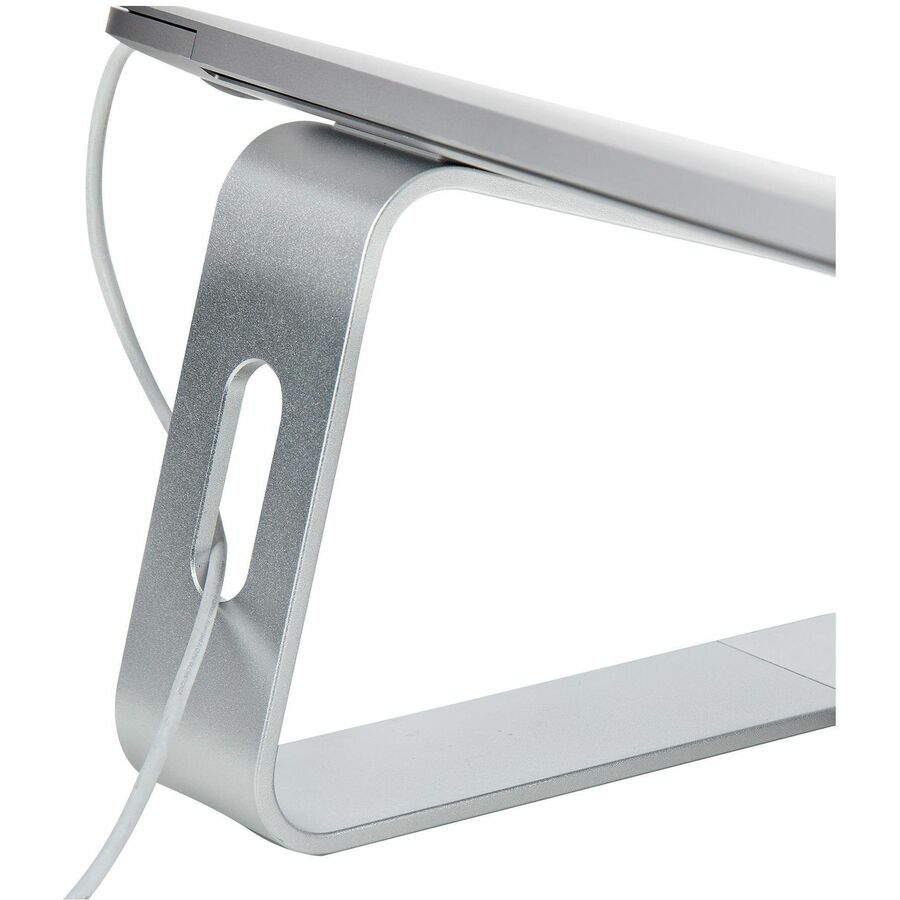 StarTech.com Laptop Stand for Desk, Supports 5kg / 11lb, Aluminum, Silver, Ergonomic Laptop Riser, Portable Laptop Holder for Desk