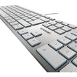 CHERRY KC 6000 SLIM Keyboard - Cable Connectivity - USB Interface - English (UK) - Silver