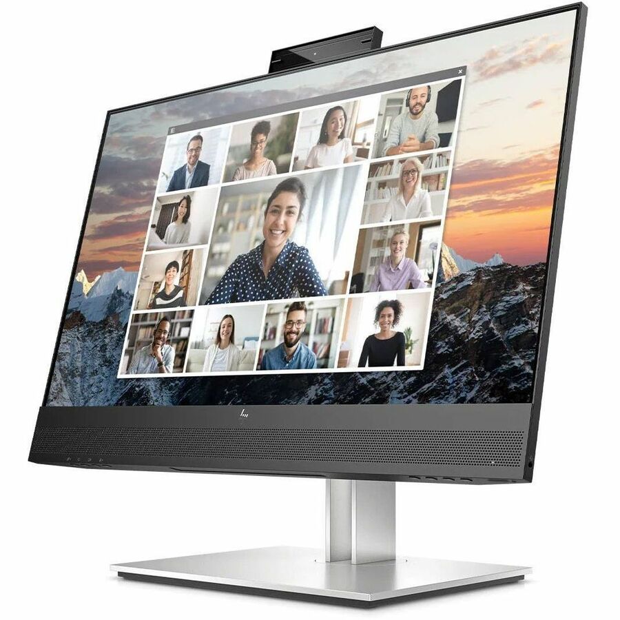 HP E24m G4 24" Class Webcam Full HD LED Monitor - 16:9 - Silver Black