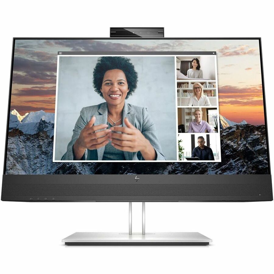 HP E24m G4 24" Class Webcam Full HD LED Monitor - 16:9 - Silver Black