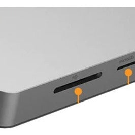 Targus HyperDrive HDM1H-GL Docking Station for Monitor, Notebook, Desktop PC, Headset - Charging Capability - Memory Card Reader - SD - Silver
