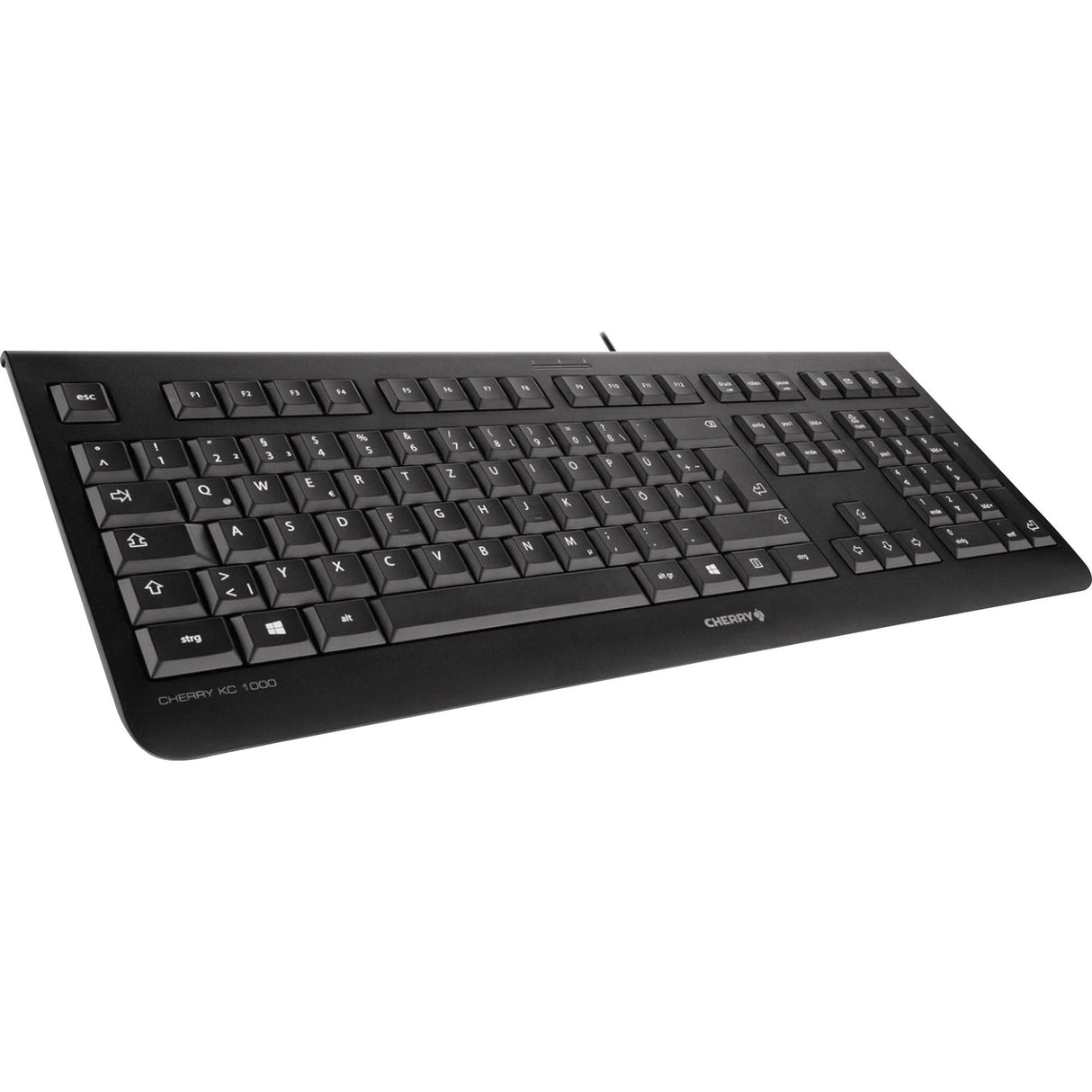 CHERRY KC 1000 Keyboard - Cable Connectivity - USB Interface - Black