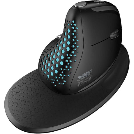 Urban Factory ERGO MAX EPM50UF Mouse - Bluetooth/Radio Frequency - USB Type C - Optical - 7 Button(s) - Black